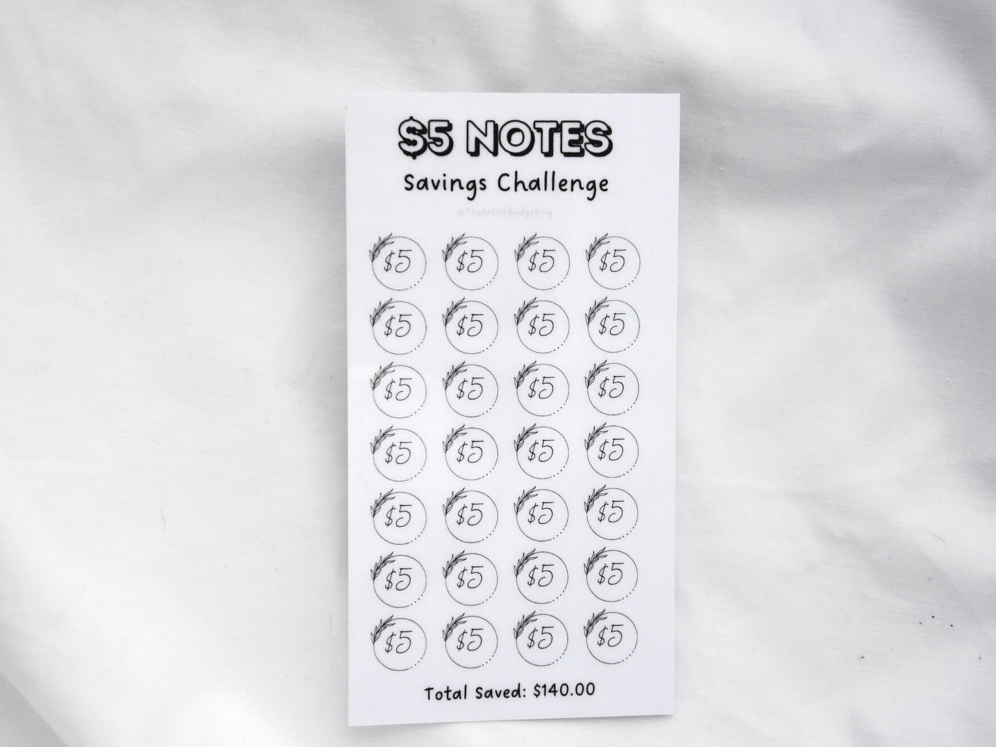 Coin & Notes Savings Challenges