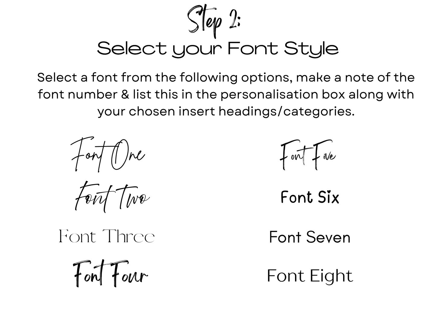 Personalised Envelope Inserts | A6