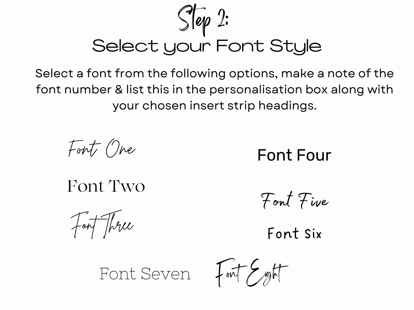 Personalised Strip Inserts | A6