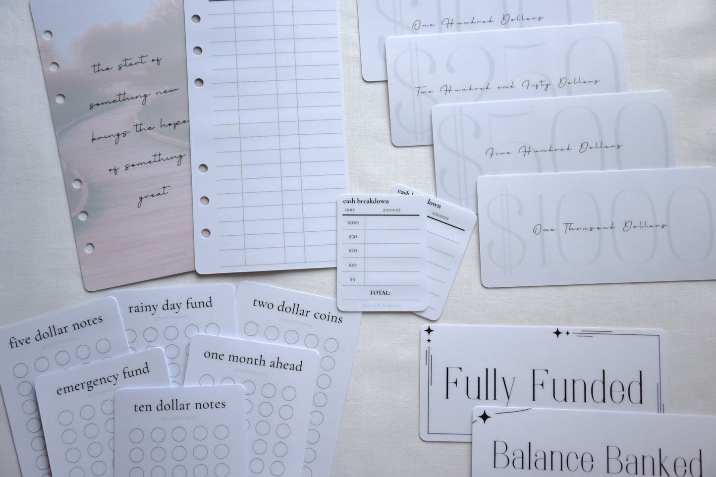Beginner Savings Challenge & Placeholder Bundle