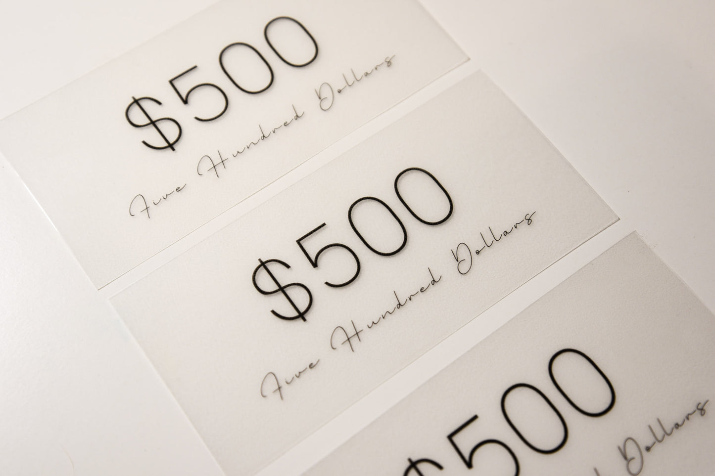 $500 Vellum Placeholders