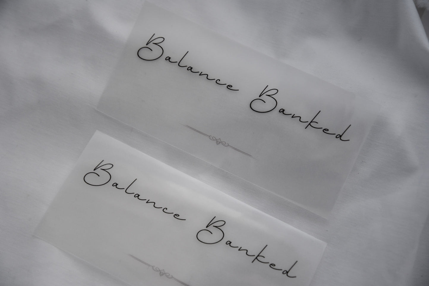 Balance Banked Vellum Placeholders