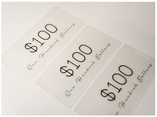 $100 Vellum Placeholders