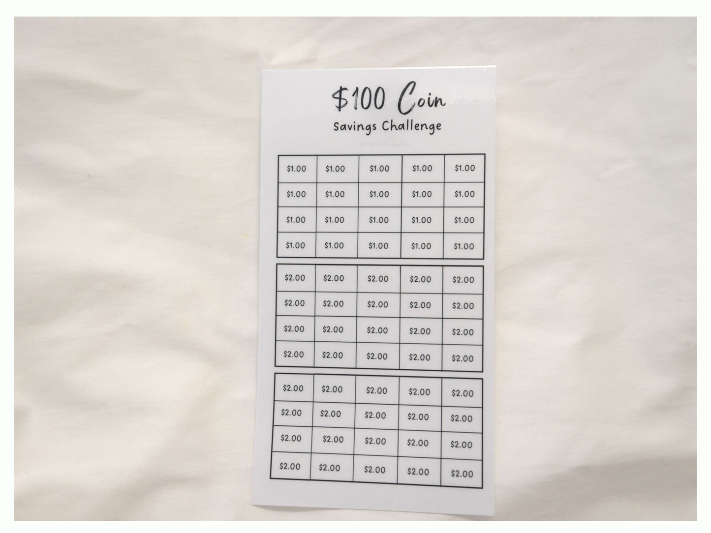 Coin & Notes Savings Challenges