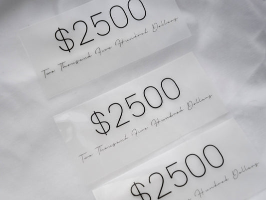 $2500 Vellum Placeholders