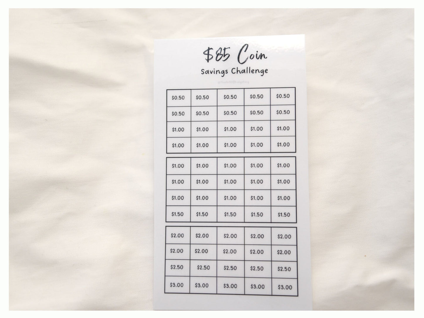 Coin & Notes Savings Challenges