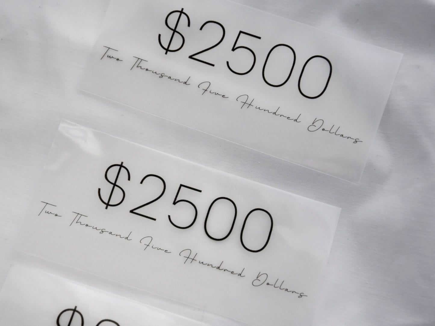 $2500 Vellum Placeholders