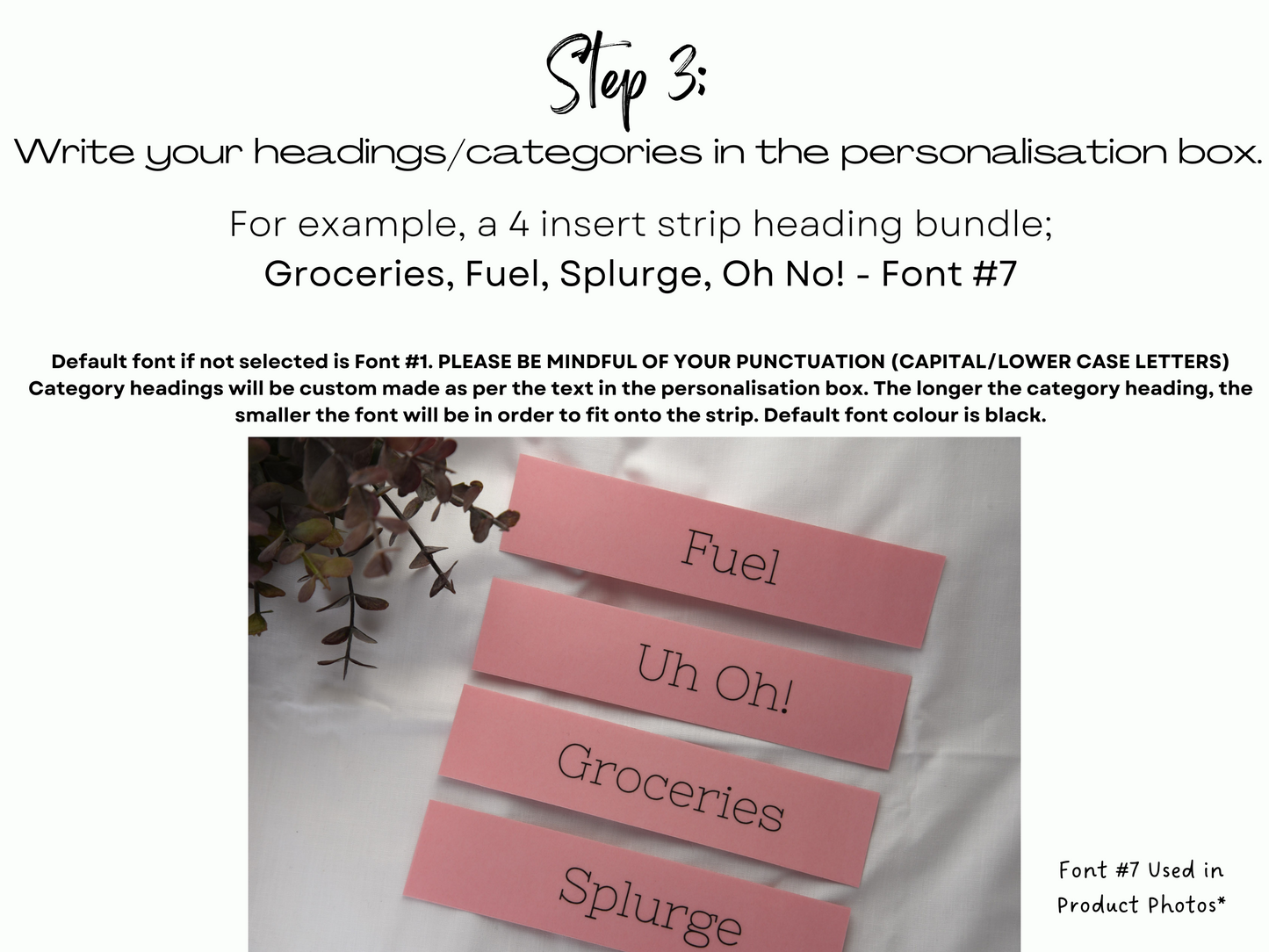 Personalised Strip Inserts | A6