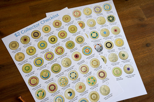 Australian Two Dollar Coin Collection Checklist