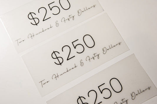 $250 Vellum Placeholders