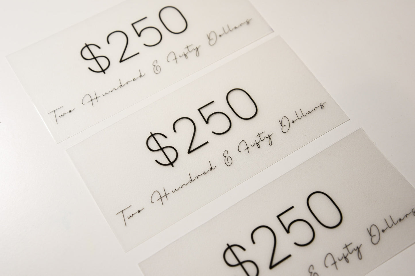 $250 Vellum Placeholders
