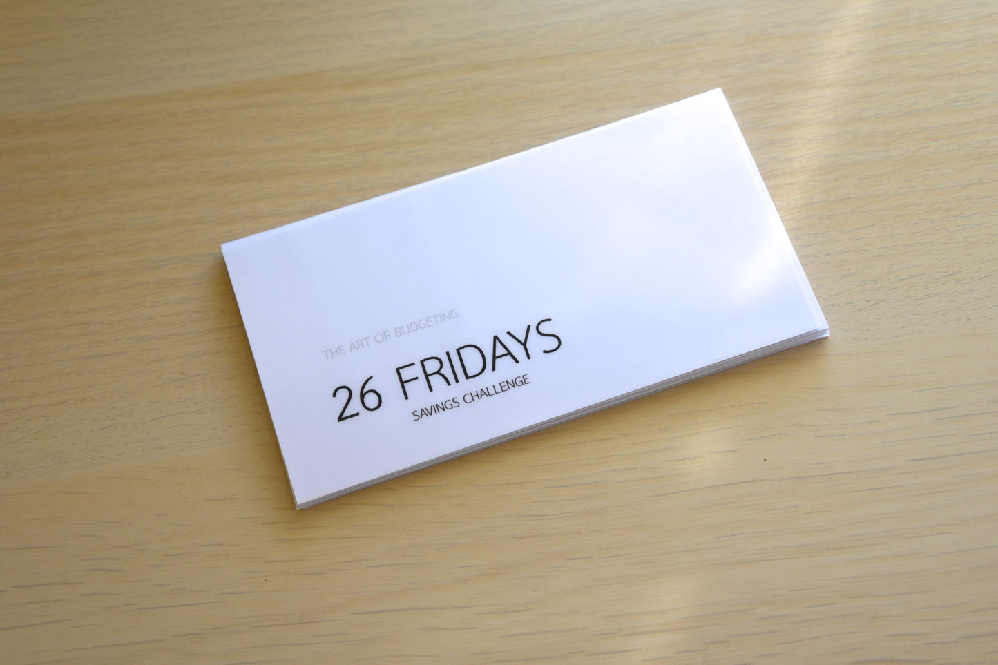 26 Fridays Savings Challenge