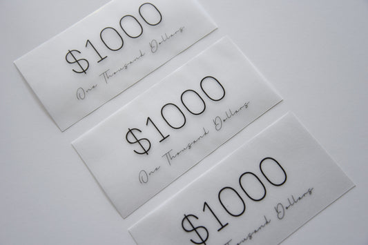$1000 Vellum Placeholders